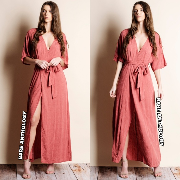 Bare Anthology Dresses & Skirts - Kimono Wrap Maxi Dress
